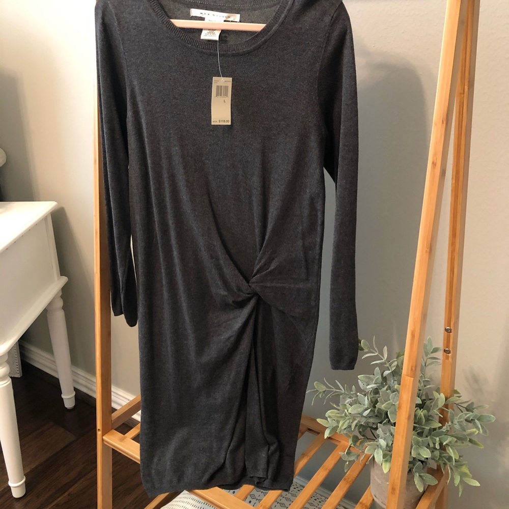 Max Studio soft knit midi sweater dress